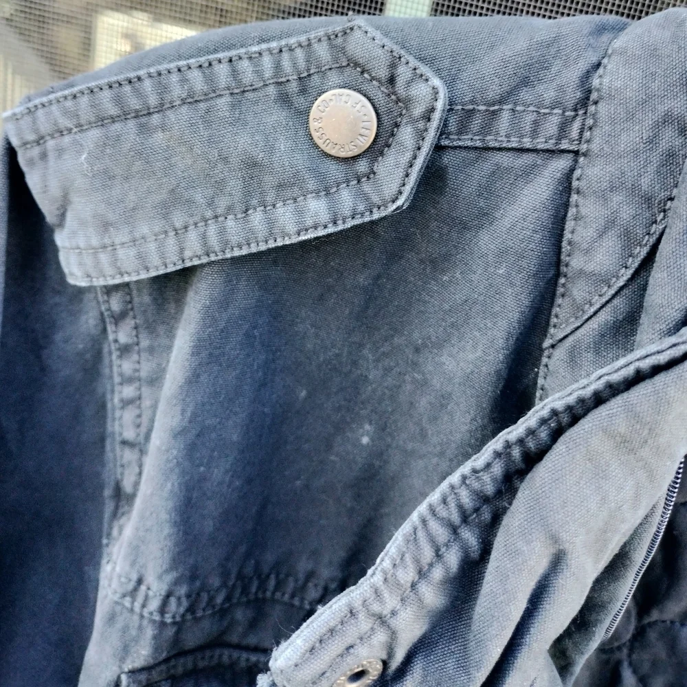 Levi's Military Jacket Detachable Hood Layered Look Cotton Men's Size M